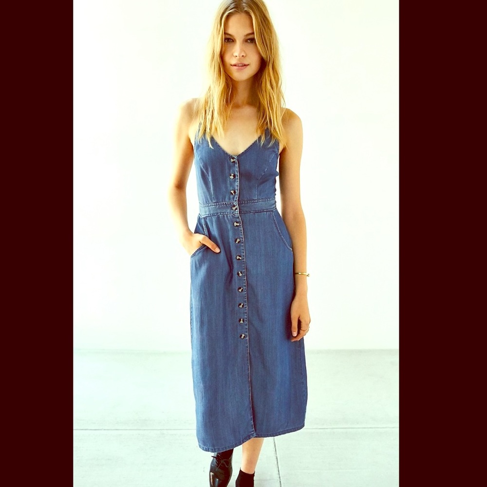 Denim Chambray 100% TENCEL(TM) Midi Dress